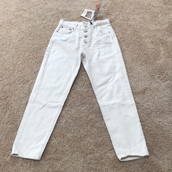 Pull&Bear Denim - NWT! Pull&Bear SZ 4,high waist ivory mom jeans